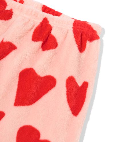 kinderpyjama fleece hartjes roze roze - 23001840PINK - HEMA