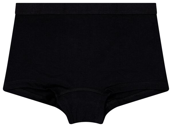 3 Kinder-Boxershorts, Baumwollstretch schwarz schwarz - 1000028424 - HEMA