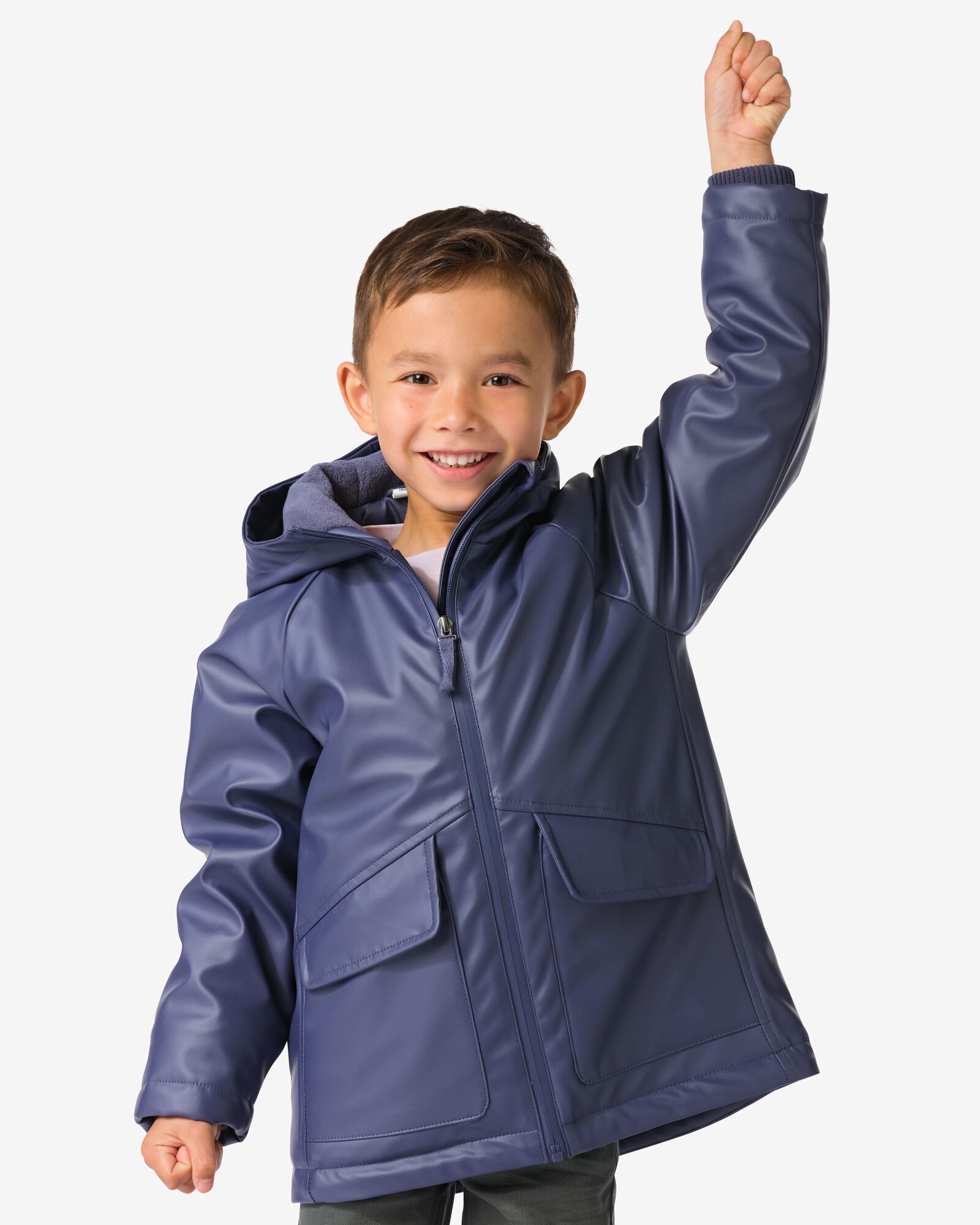 kinderjas  donkerblauw donkerblauw - 30704131DARKBLUE - HEMA