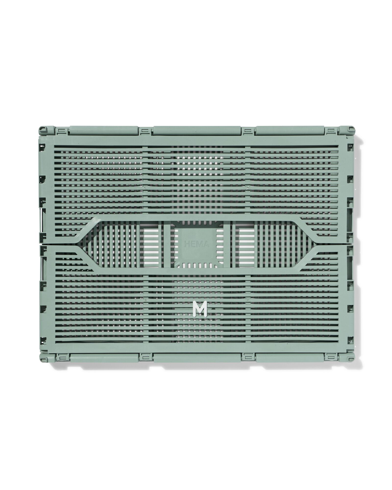 caisse pliante lettres recycl&eacute;e M vert menthe vert menthe	 M  30 x 40 x 17 - 39811078 - HEMA