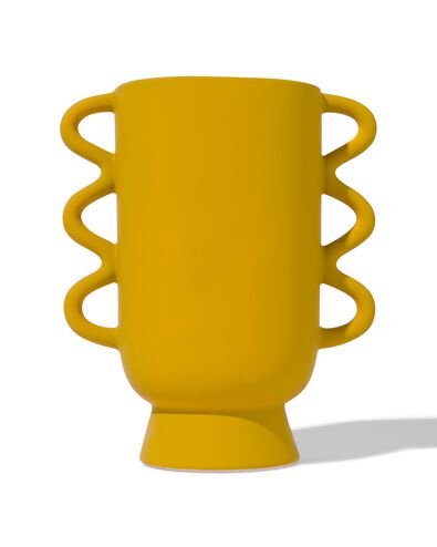 Vase mit Henkeln, Keramik, Ø 23 cm, gelb - 13323021 - HEMA
