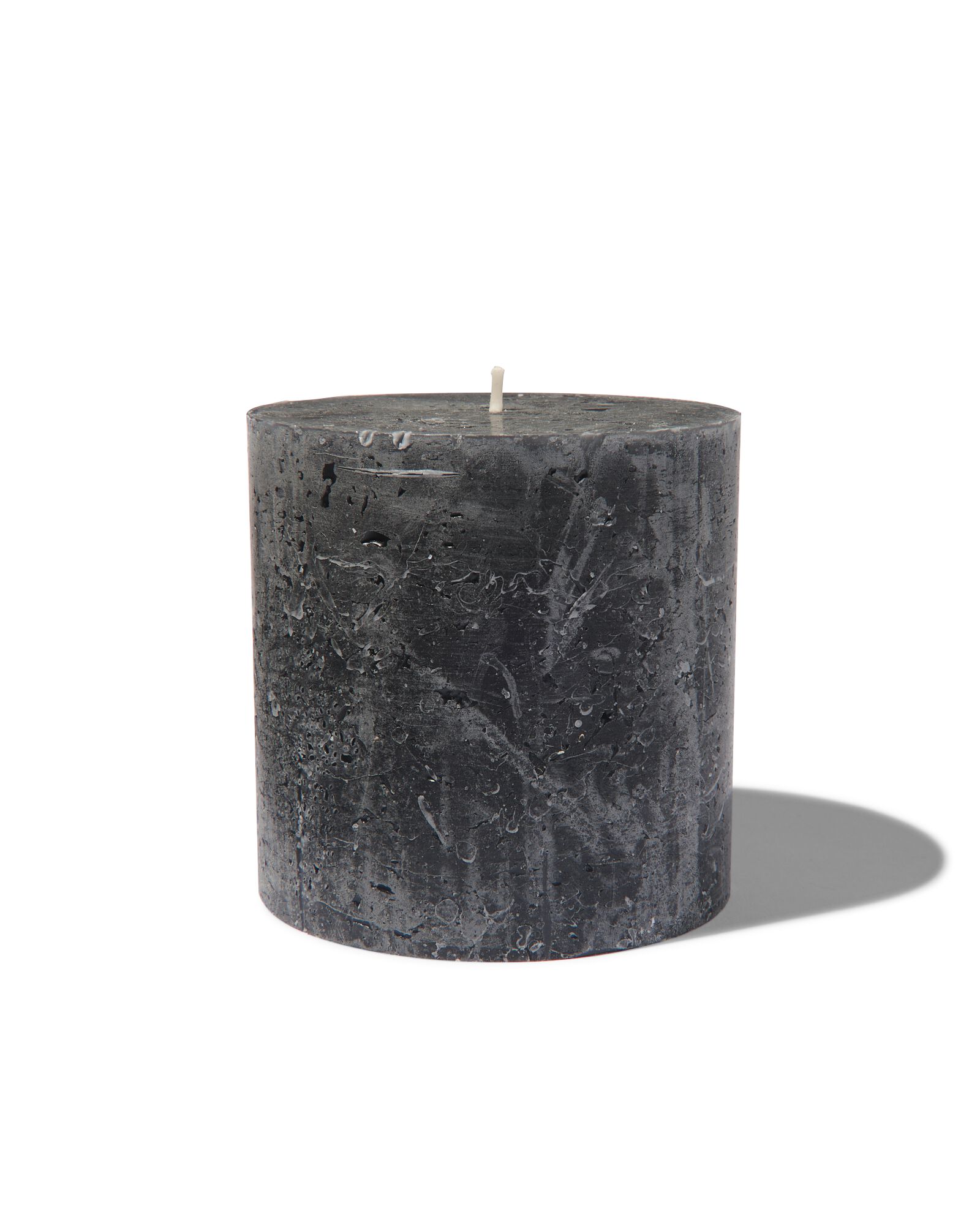 bougie rustique &Oslash;10x10 cm noir noir 10 x 10 - 13502033 - HEMA