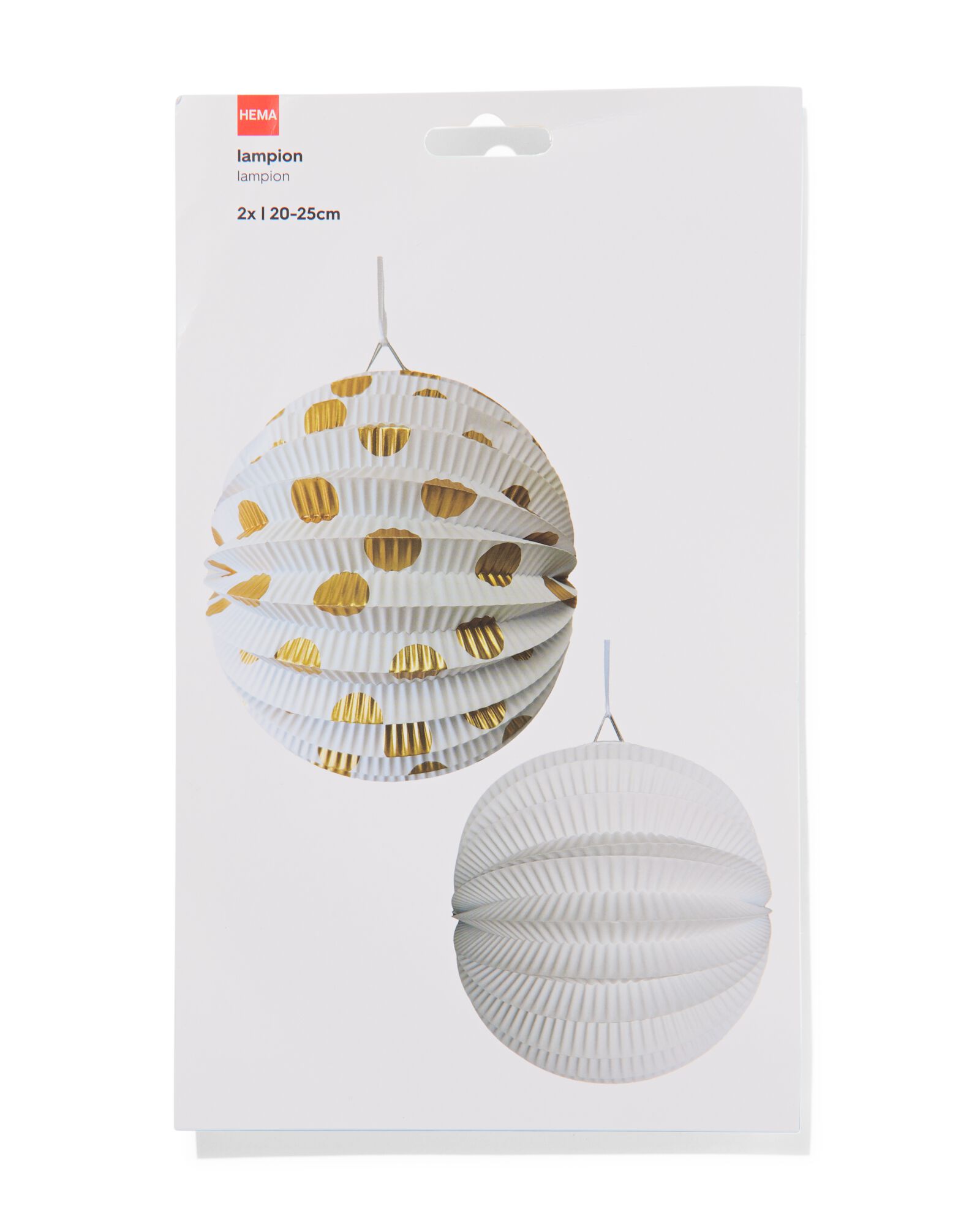 lanterne papier lot de 2, 20 et 25 cm - 14250137 - HEMA