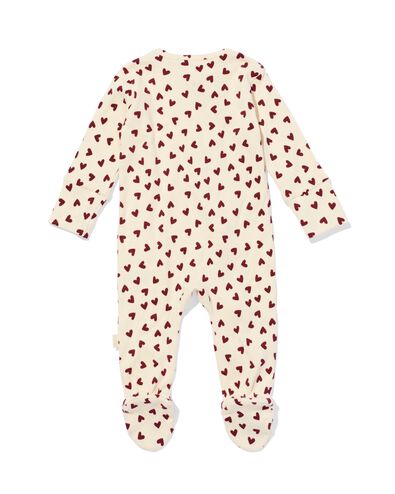 barboteuse nouveau-n&eacute; petits c&oelig;urs &eacute;cru &eacute;cru - 33447820ECRU - HEMA