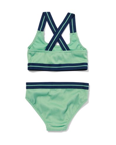 Kinder-Bikini, gerippt grün grün - 1000030462 - HEMA