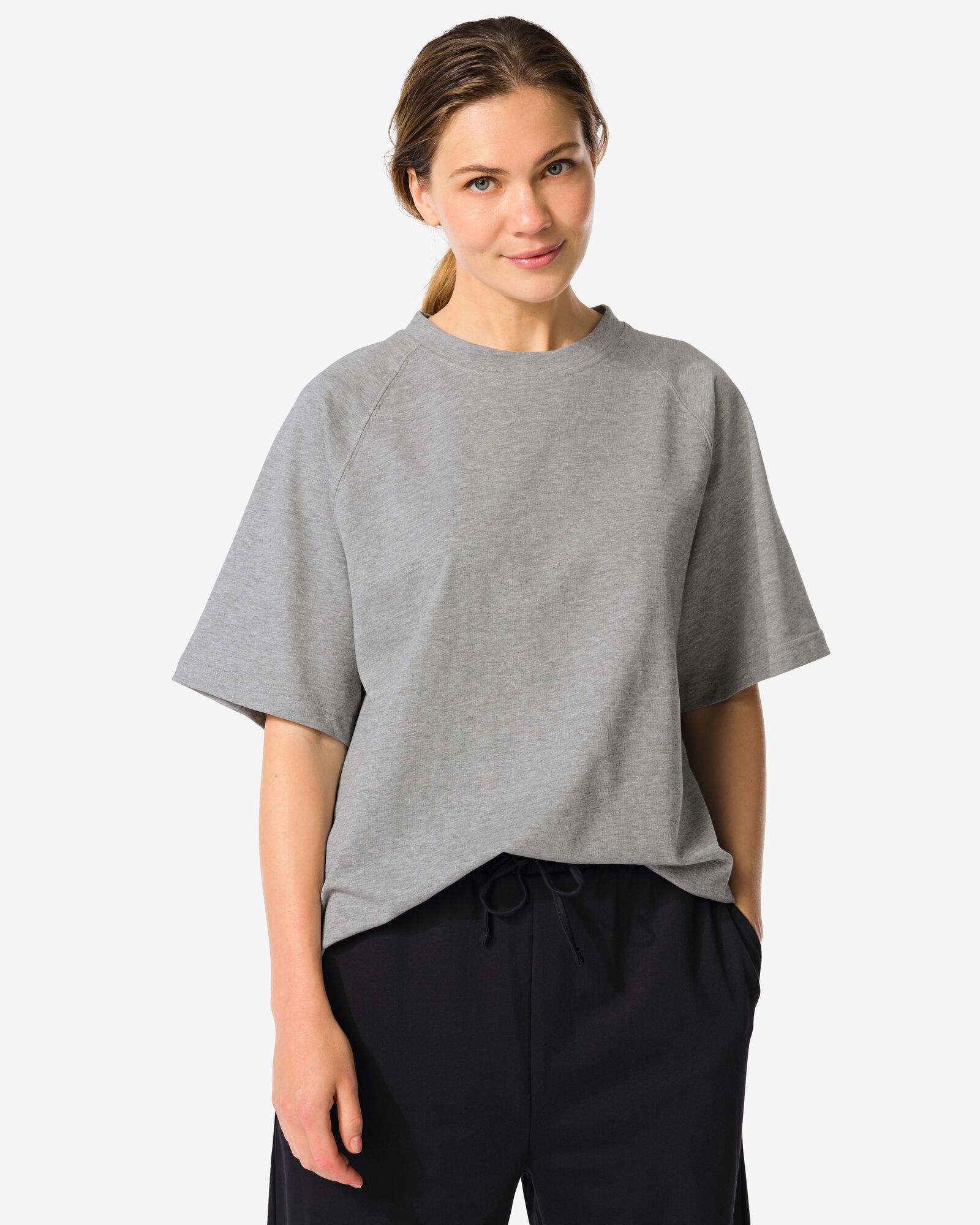 dames T-shirt Luca middengrijs - 36203490MIDGREY - HEMA