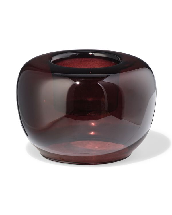 sfeerlichthouder glas retro bruin - 13325053 - HEMA