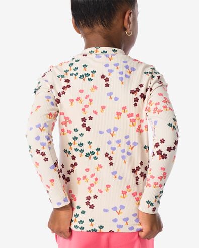 Kinder-T-Shirt mit Rippenstruktur eierschalenfarben - 30874434OFFWHITE - HEMA