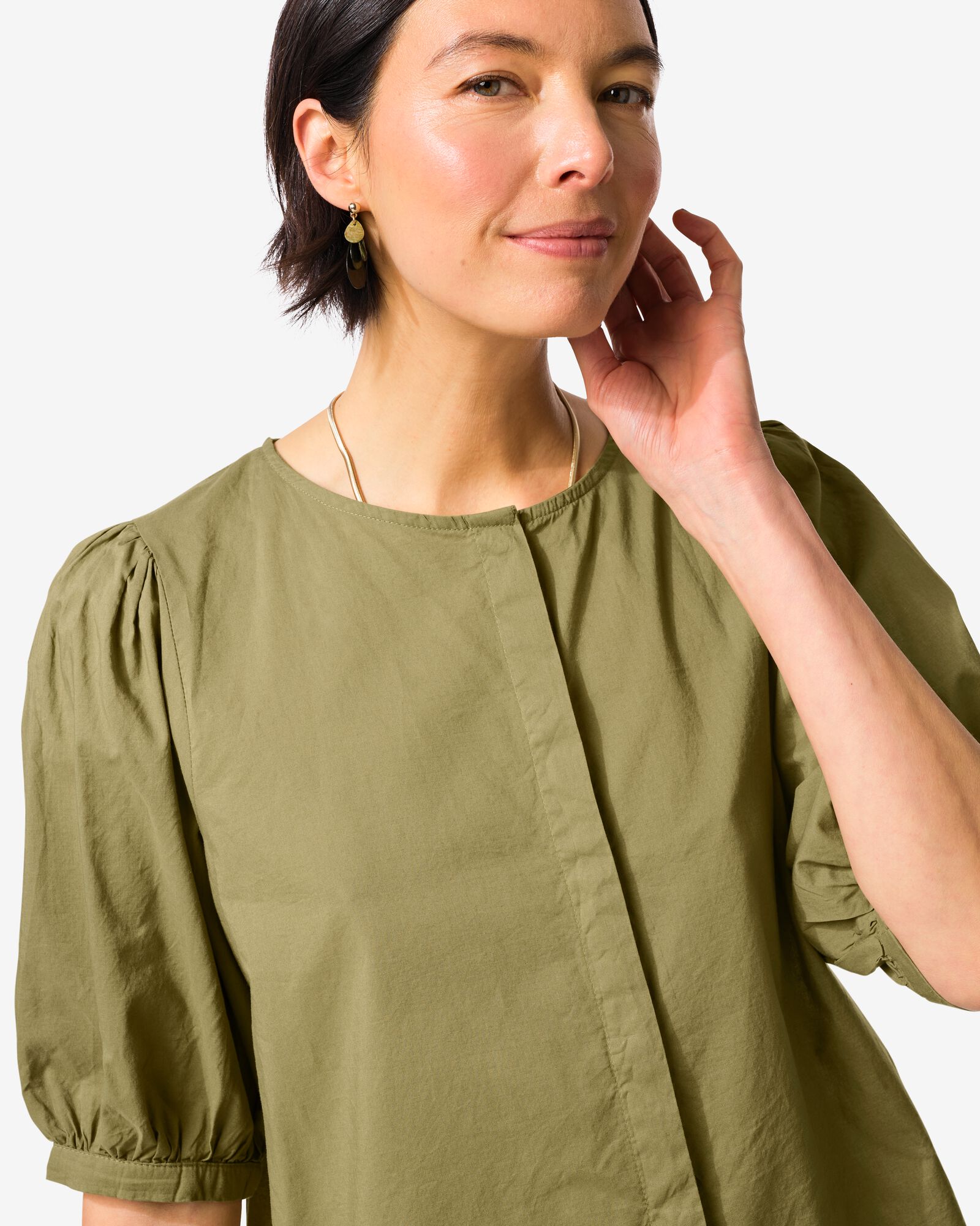 damesblouse Sophie olijf olijf - 36203620OLIVE - HEMA