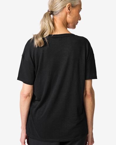 dames T-shirt Evie zwart zwart - 36263550BLACK - HEMA