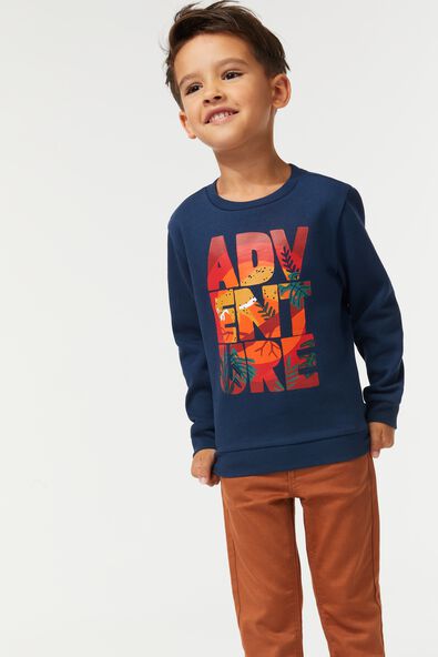 Kinder-Sweatshirt, Adventure dunkelblau - 1000028345 - HEMA