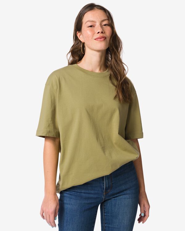 t-shirt femme Do jersey vert vert - 36303520GREEN - HEMA