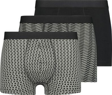 3er-Pack Herren-Boxershorts, kurz, elastische Baumwolle grau grau - 1000021494 - HEMA