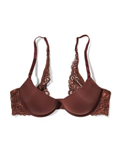 push-up bh met beugel donkerbruin - 21801120DARKBROWN - HEMA