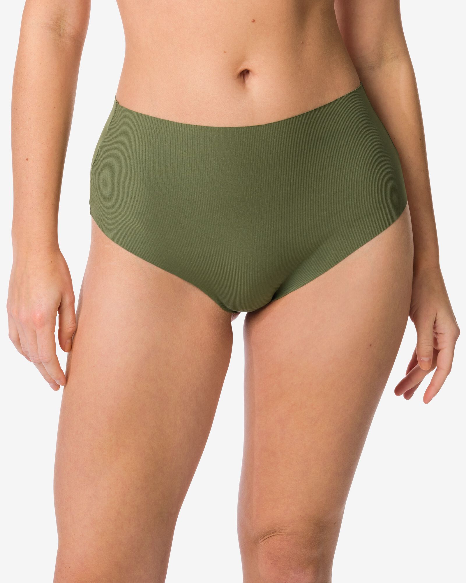 string femme c&ocirc;tel&eacute; polyamide sans coutures vert fonc&eacute; - 19602725DARKGREEN - HEMA