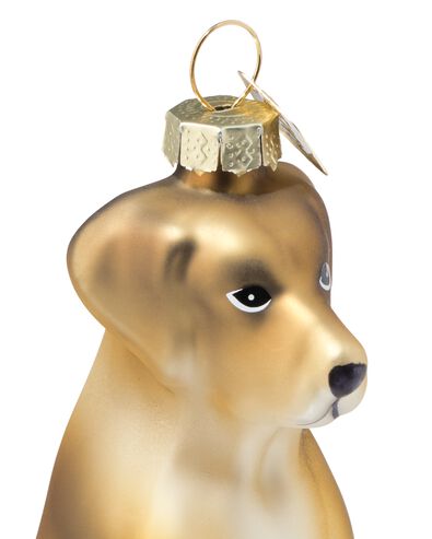 d&eacute;coration de No&euml;l &agrave; suspendre 11,5 cm verre chien - 25102136 - HEMA