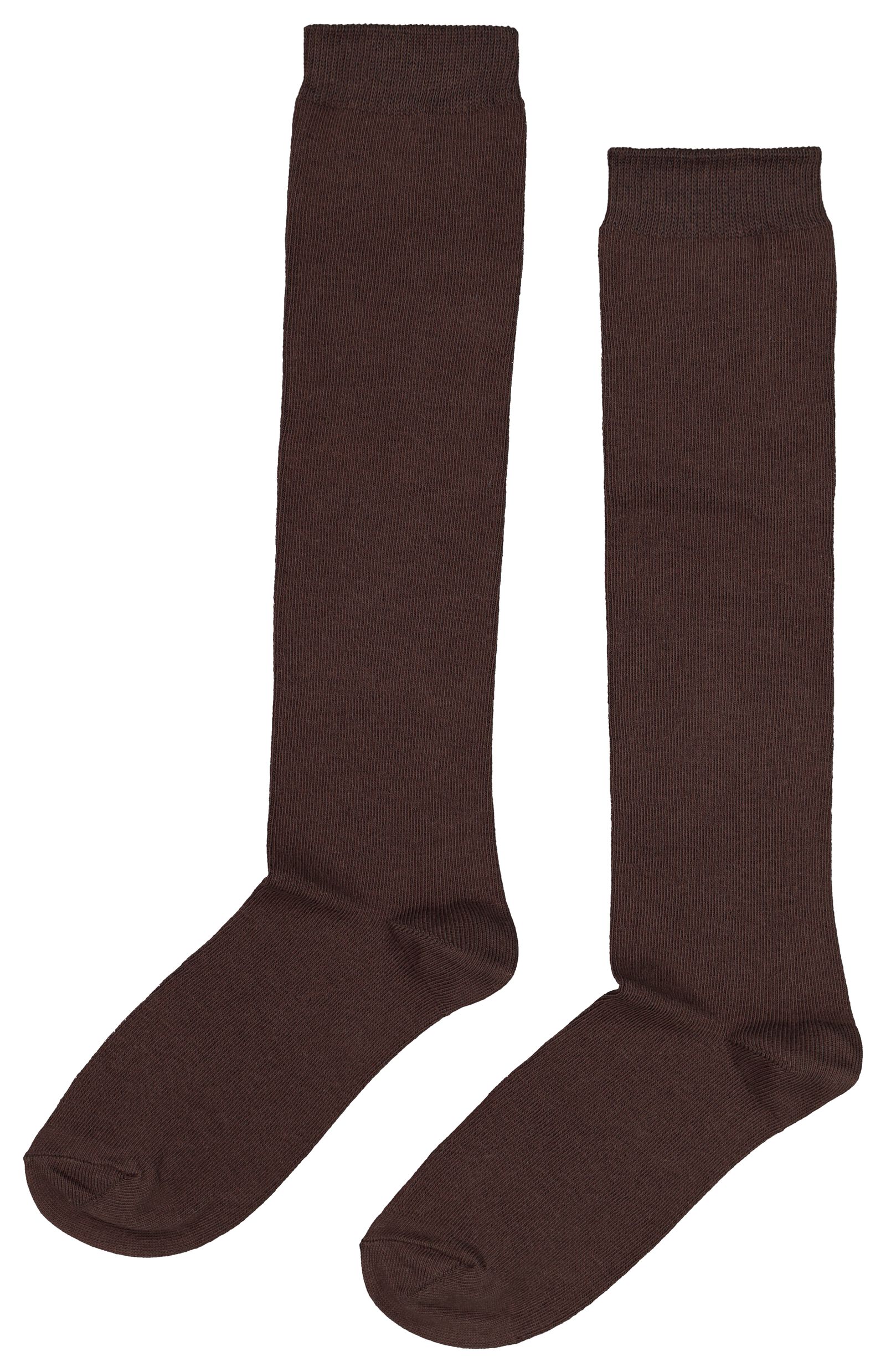 2er-Pack Damen-Kniestr&uuml;mpfe braun - 1000020525 - HEMA
