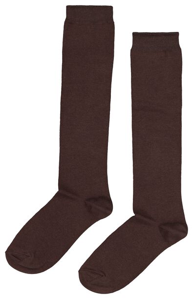 2er-Pack Damen-Kniestr&uuml;mpfe braun - 1000020525 - HEMA