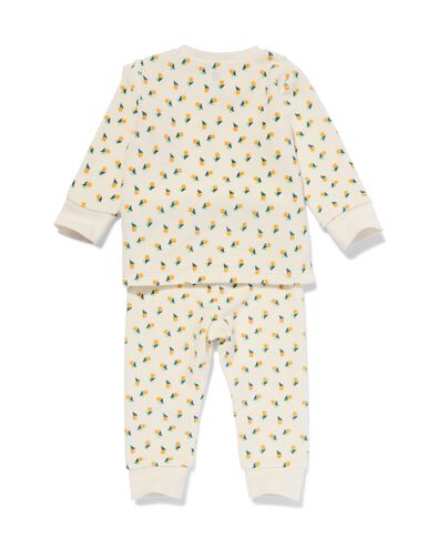 pyjama b&eacute;b&eacute; velours fleurs blanc cass&eacute; - 33314330OFFWHITE - HEMA