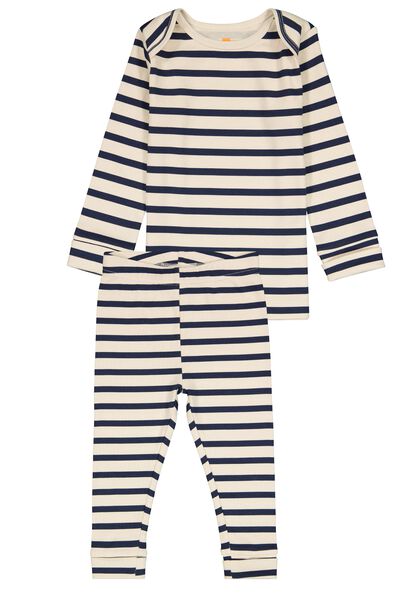 pyjama évolutif bébé côte rayures beige 74/86 - 33384021 - HEMA