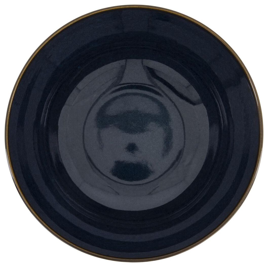 Schale Porto, 26 cm, reaktive Glasur, dunkelblau - 9602222 - HEMA