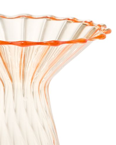 vaas voor geurstokjes ⌀10x12cm glas met kraag geel - 13507532 - HEMA