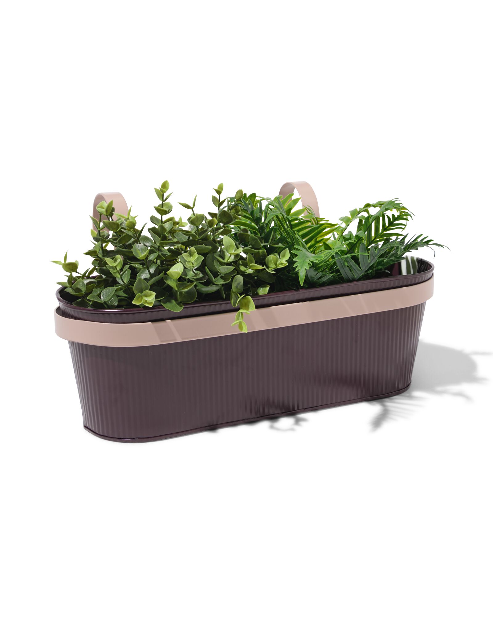 Pflanzgef&auml;&szlig; Balkon 40 x 13 x 21 cm mit Haken lila - 41822238 - HEMA
