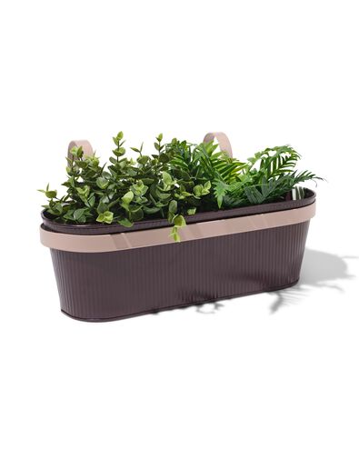 Pflanzgef&auml;&szlig; Balkon 40 x 13 x 21 cm mit Haken lila - 41822238 - HEMA