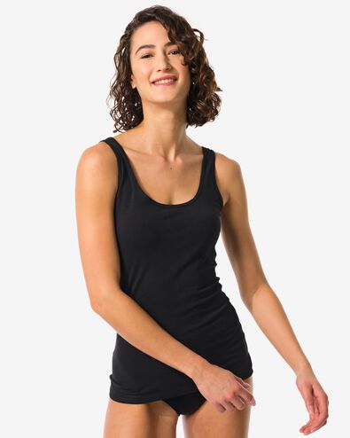 d&eacute;bardeur femme en coton noir noir - 1000008380 - HEMA