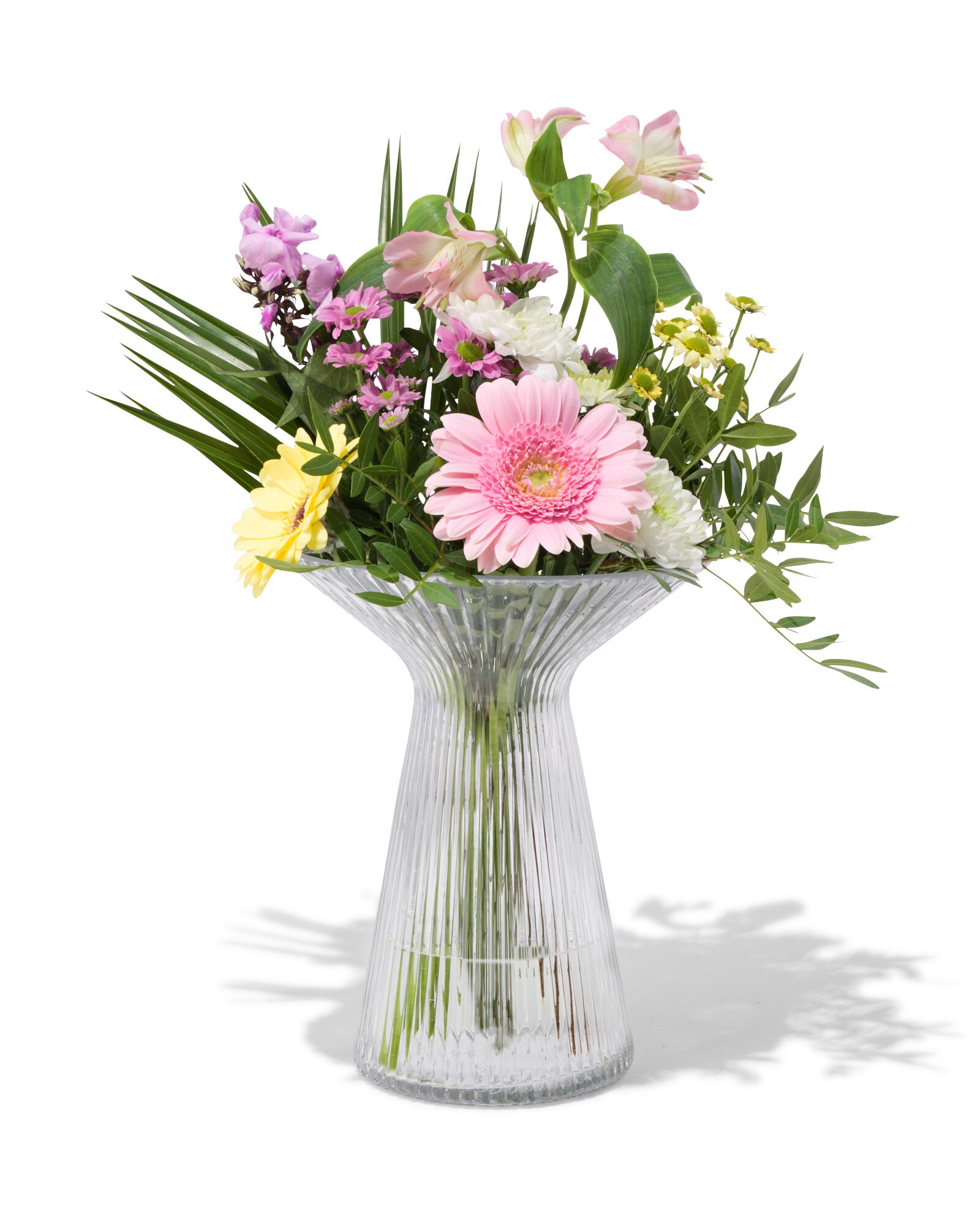 Kragenvase, Glas, &Oslash; 4 x 22 cm - 13323136 - HEMA