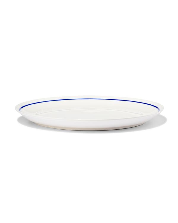 Speiseteller, &Oslash; 26 cm, Kombigeschirr, New Bone China, wei&szlig;-blau - 9650005 - HEMA