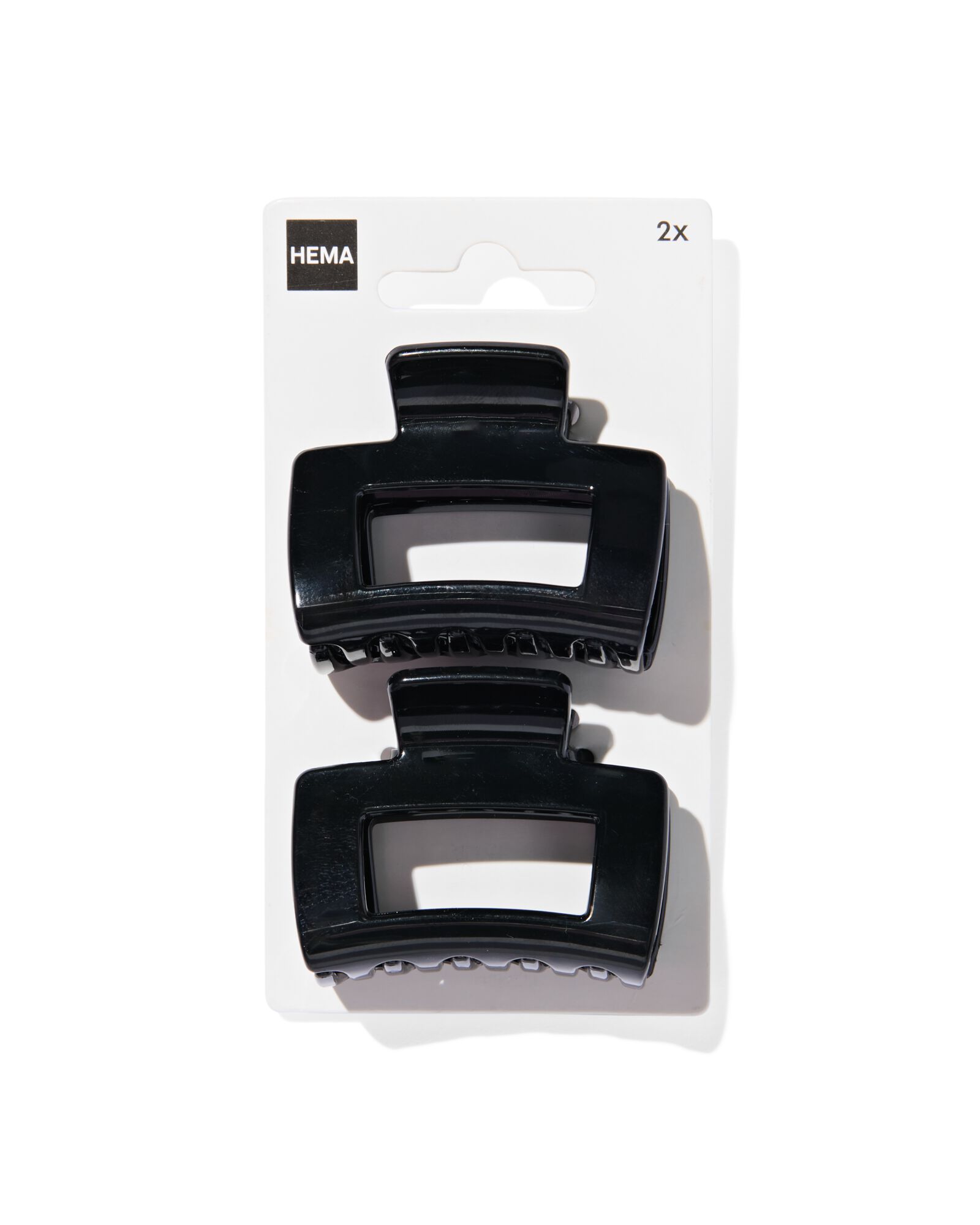 haarklemmen 5 cm - 2 stuks zwart - 11870073 - HEMA