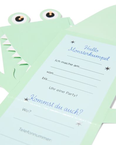 uitnodigingskaarten monsters - 8 stuks - 14250396 - HEMA