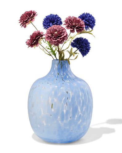 vase ⌀24x30cm verre camouflage bleu - 13326071 - HEMA
