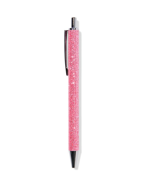 stylo bille paillet&eacute; rose encre bleue - 14400609 - HEMA