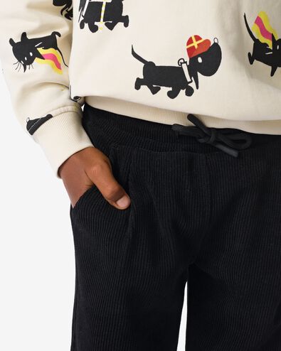 kinderbroek corduroy zwart zwart - 30704907BLACK - HEMA