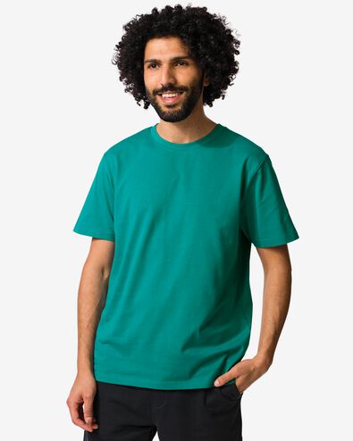 t-shirt homme coupe classique vert clair vert clair - 2190410LIGHTGREEN - HEMA