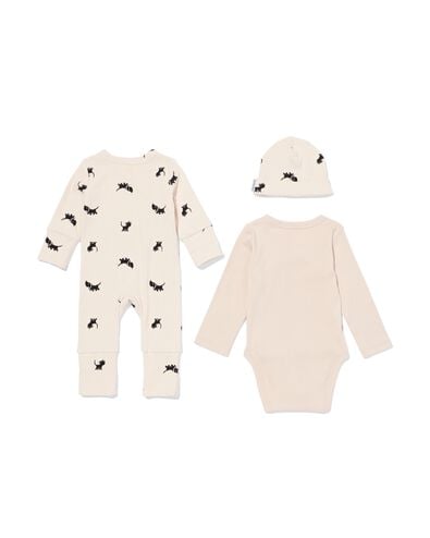 Takkie newborn kledingset rib  ecru ecru - 33445920ECRU - HEMA