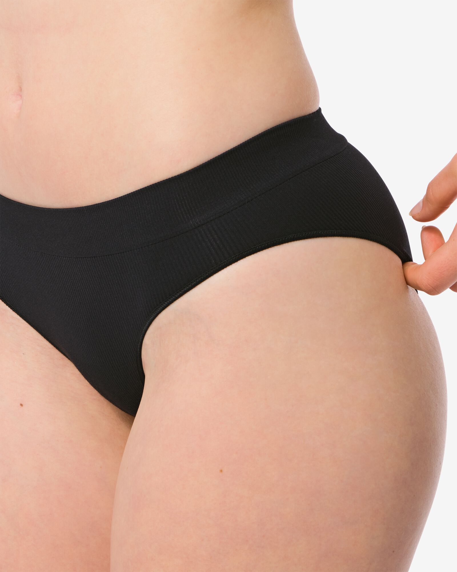 Damen-Hipster, nahtlos, gerippt schwarz schwarz - 21900845BLACK - HEMA