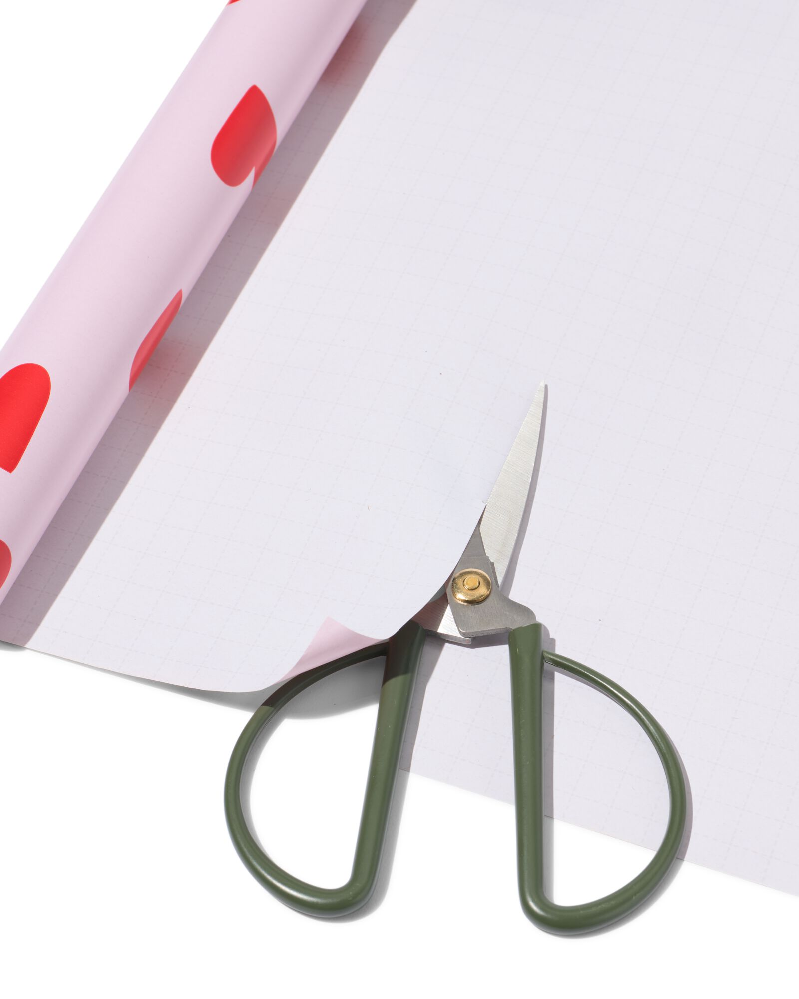 papier cadeau 200x70cm c&oelig;urs rouge - 14701193 - HEMA