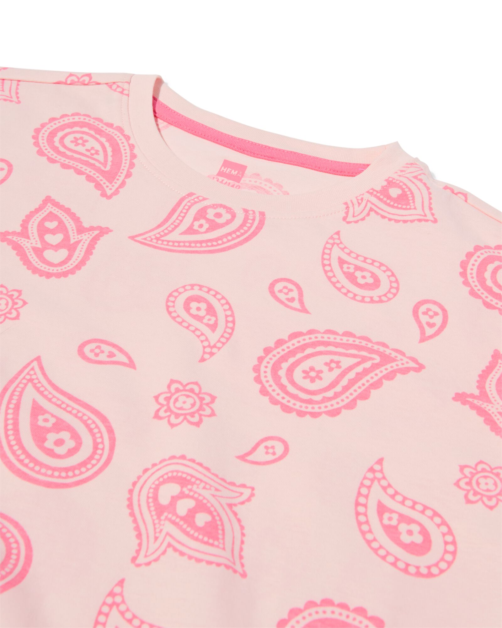 Kindernachthemd Paisleymuster rosa 134/140 - 23002365 - HEMA