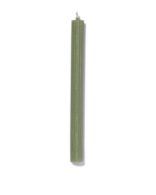 lange Haushaltskerze, gerippt, Ø 2 x 24 cm, hellgrün - 13502850 - HEMA