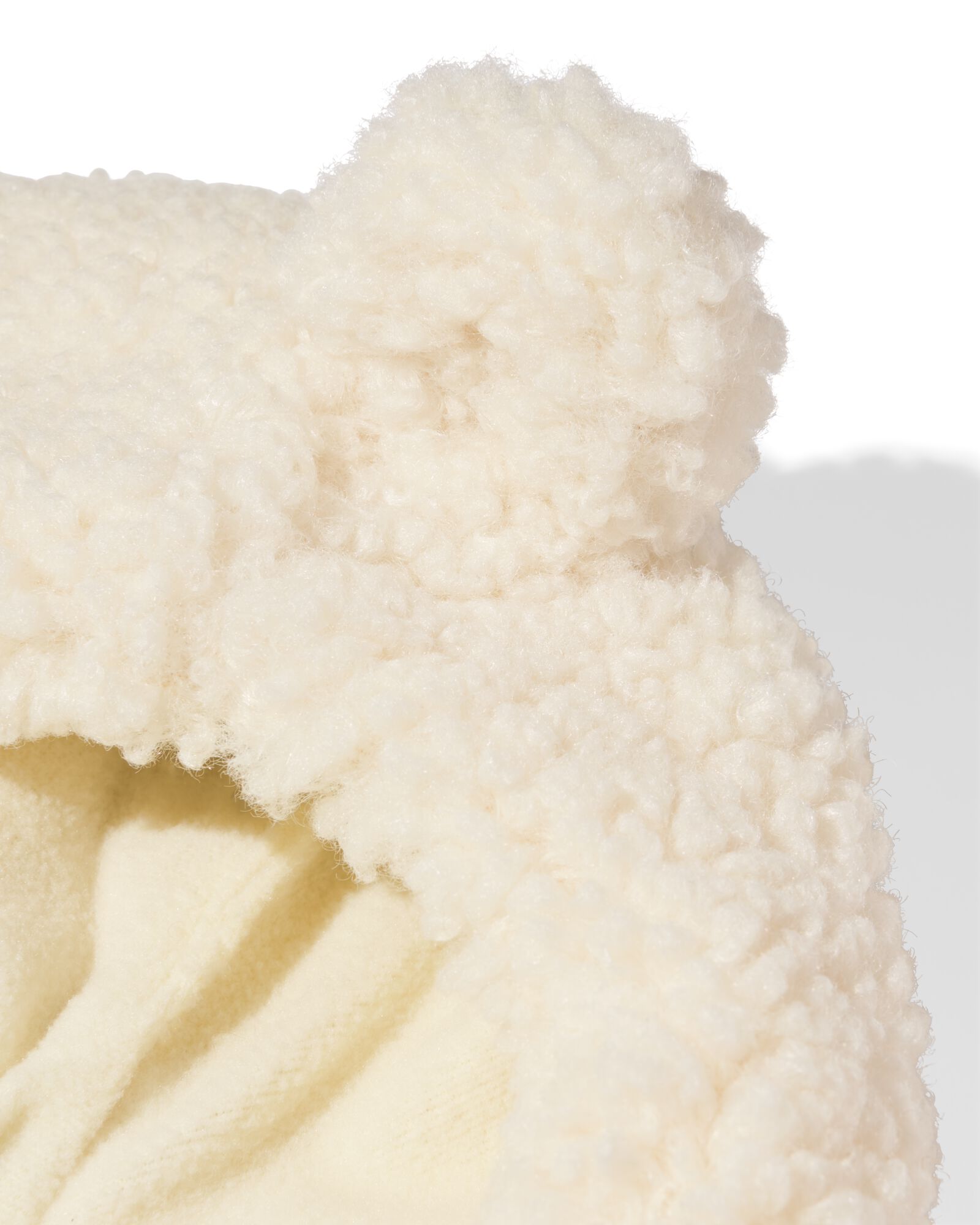 babymuts teddy met oren wit wit - 33200285WHITE - HEMA