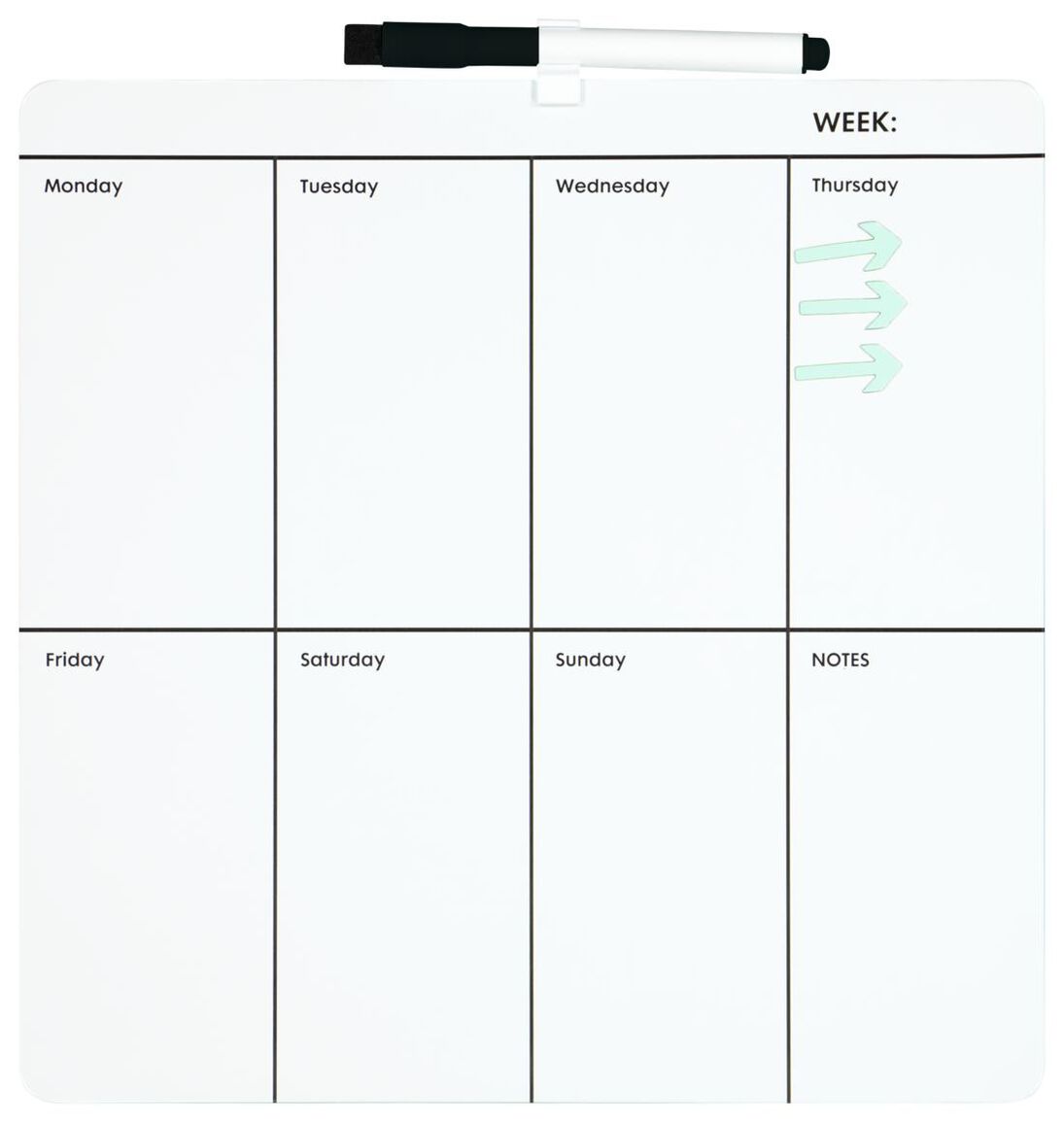 regionaal ledematen sokken whiteboard 30x30 weekplanner - HEMA