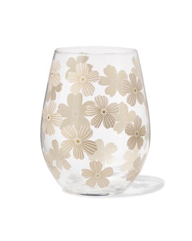 verre 550 ml fleurs - 60100530 - HEMA