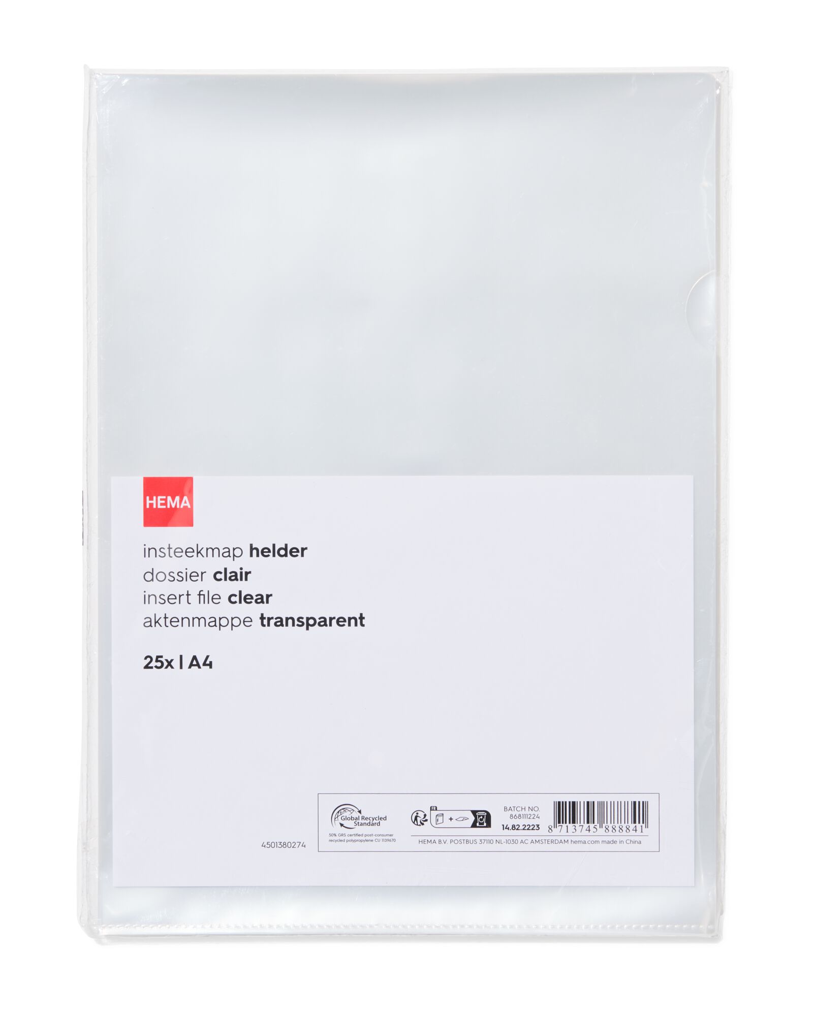 25er-Pack Aktenmappen, DIN A4 - 14822223 - HEMA