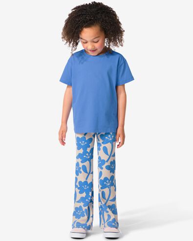 legging c&ocirc;tel&eacute; &agrave; fleurs et &eacute;vas&eacute; pour enfants bleu - 30876300BLUE - HEMA