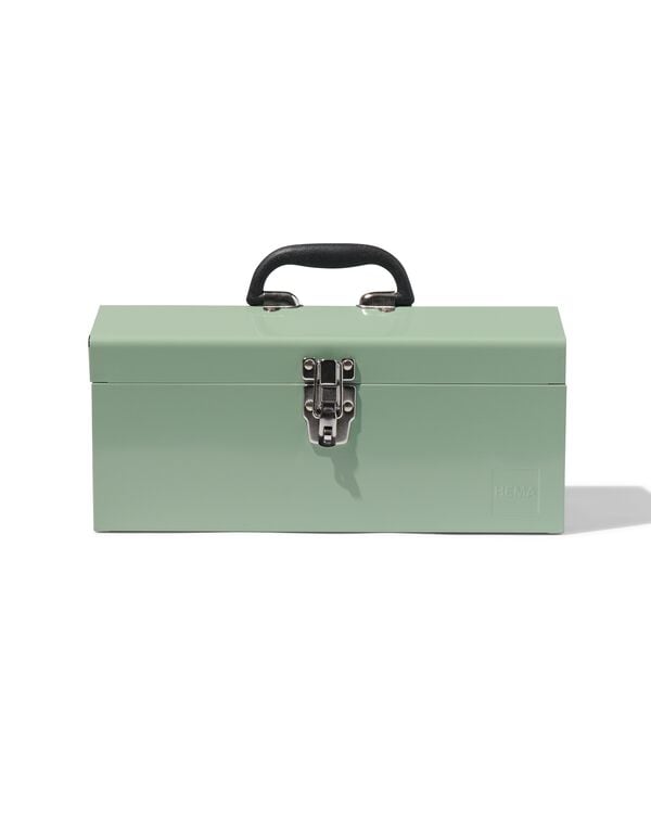 gereedschapskist 18x41x19 metaal groen - 81060023 - HEMA