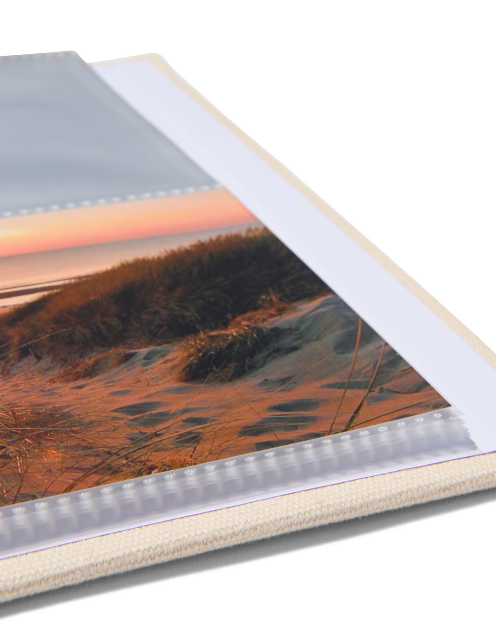 Einsteckalbum, 22.5 x 18.5 cm, Leinen, ecru - 14650210 - HEMA
