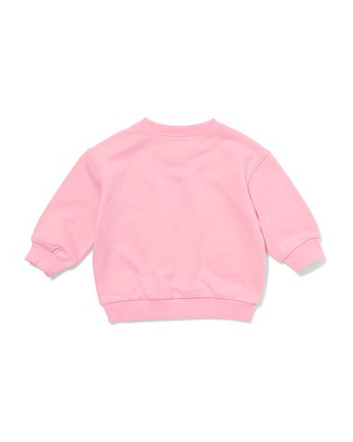 babytrui sweatstof bloemen roze roze - 33081670PINK - HEMA